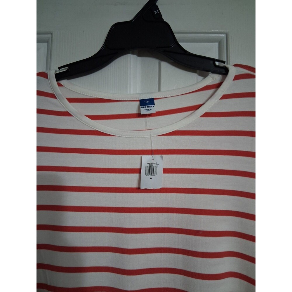 NWT Women's Old Navy Striped Luxe Tee Top Size M - Picture 5 of 8
